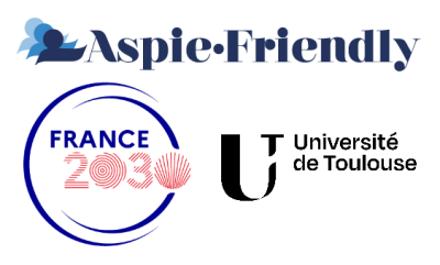 Logos Aspie-Friendly-France 2030-Université de Toulouse