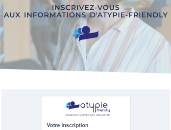 Formulaire d'inscription aux actualités d'Atypie-Friendly